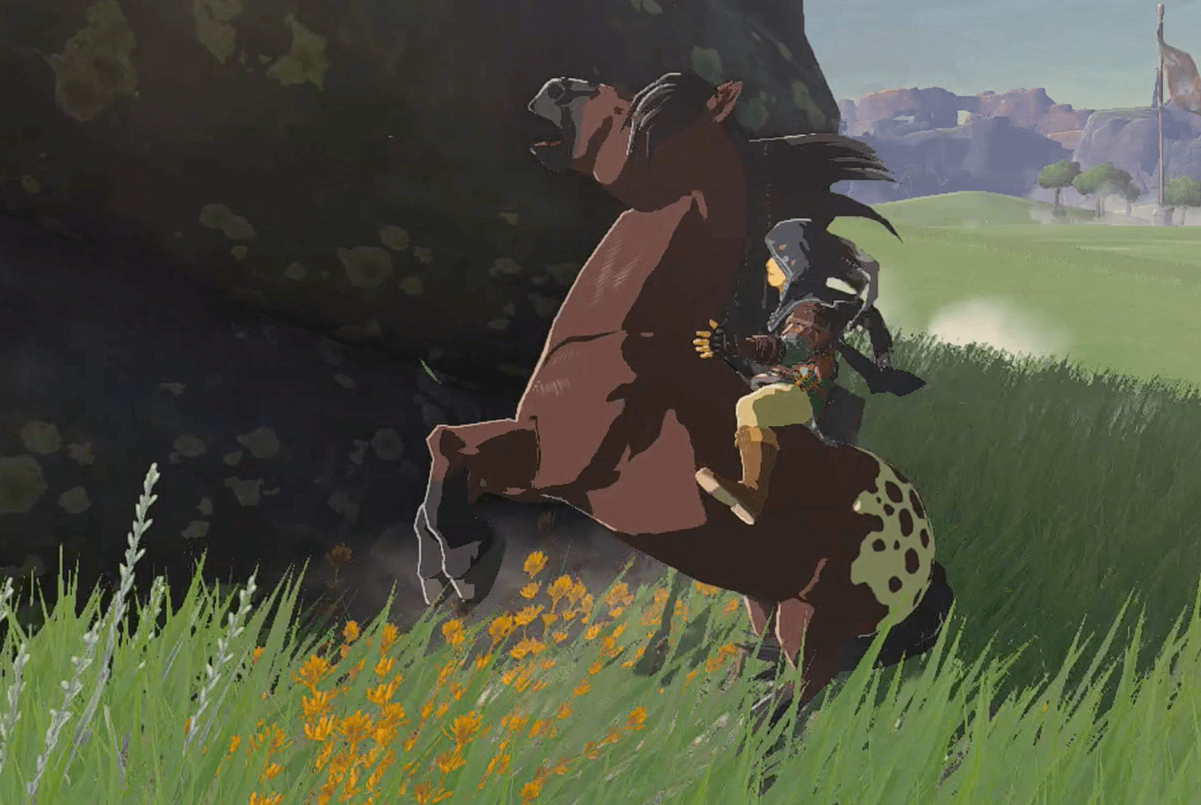 How to tame a horse and use it to pull a wagon in Zelda: Tears of the Kingdom